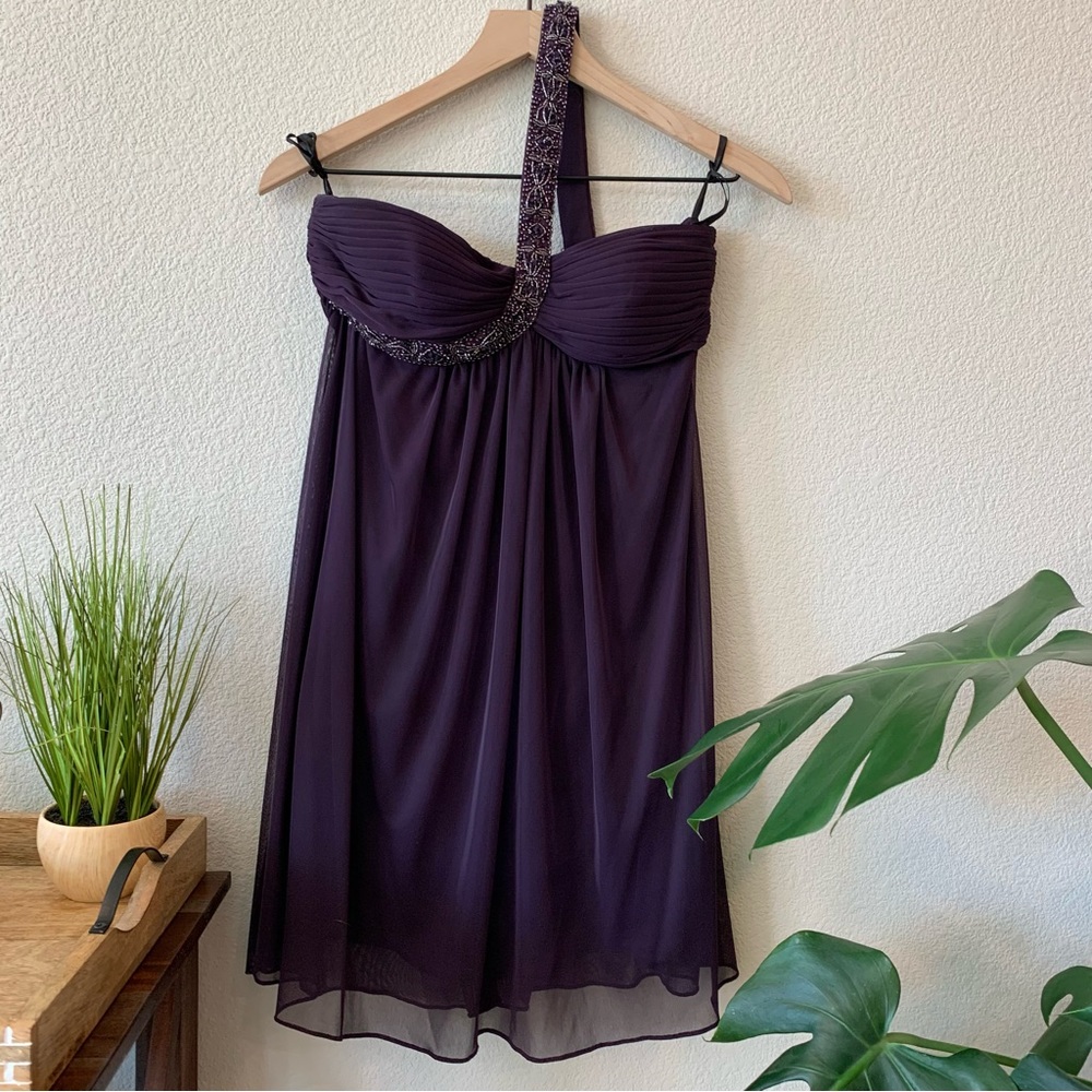 XSCAPE Purple Flowy Dress Size 4P